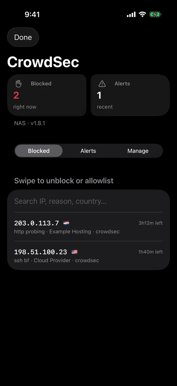 iPhone CrowdSec