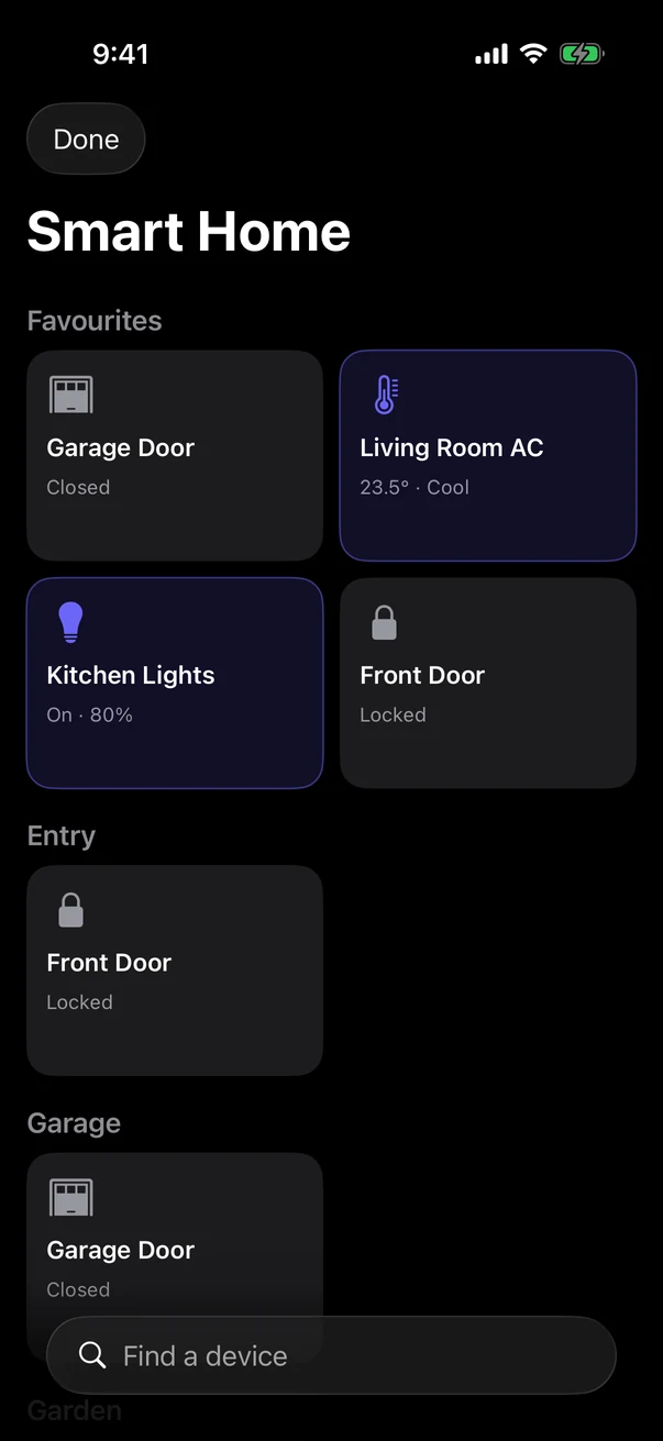 Smart Home on iPhone