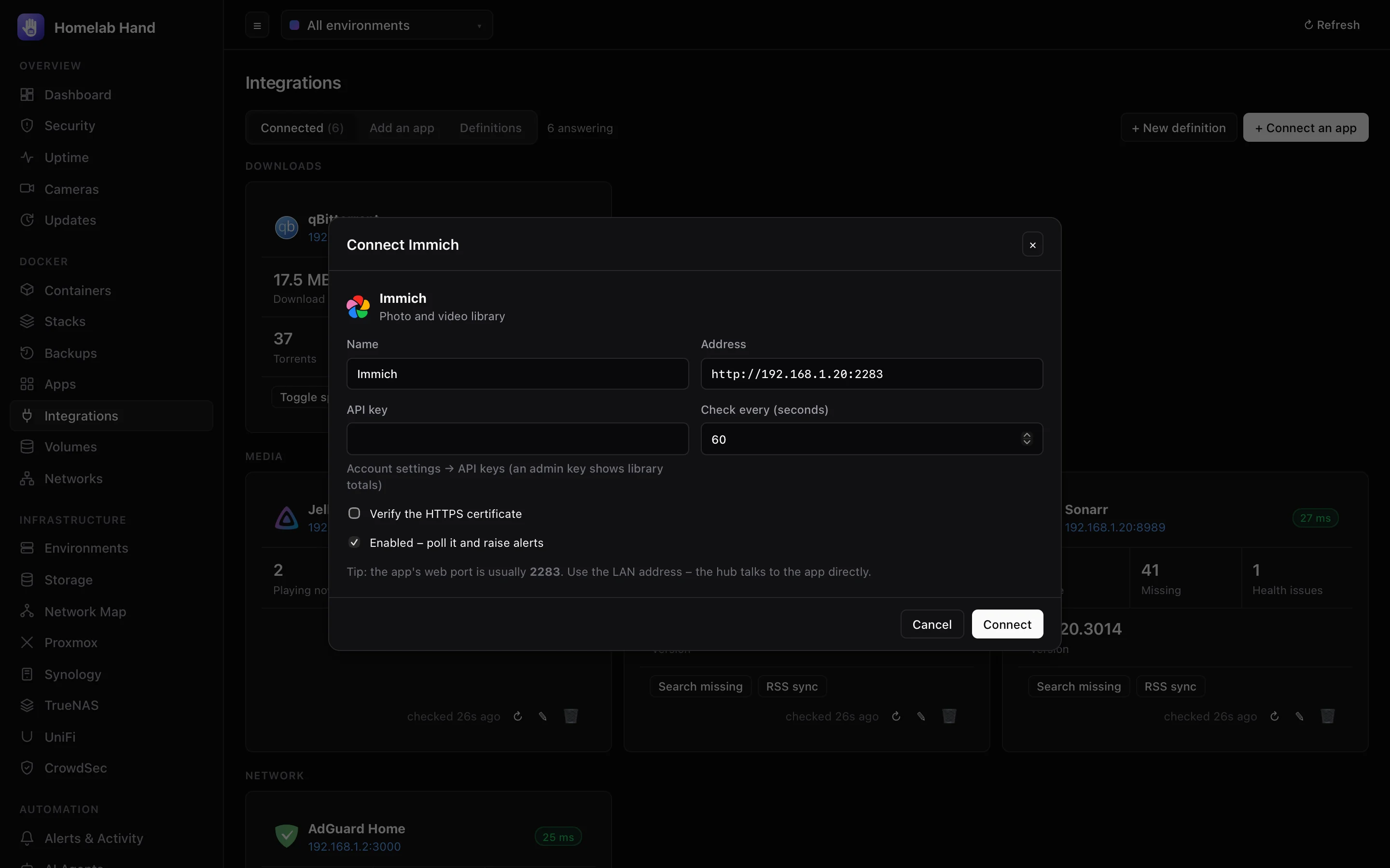 Connect an app
