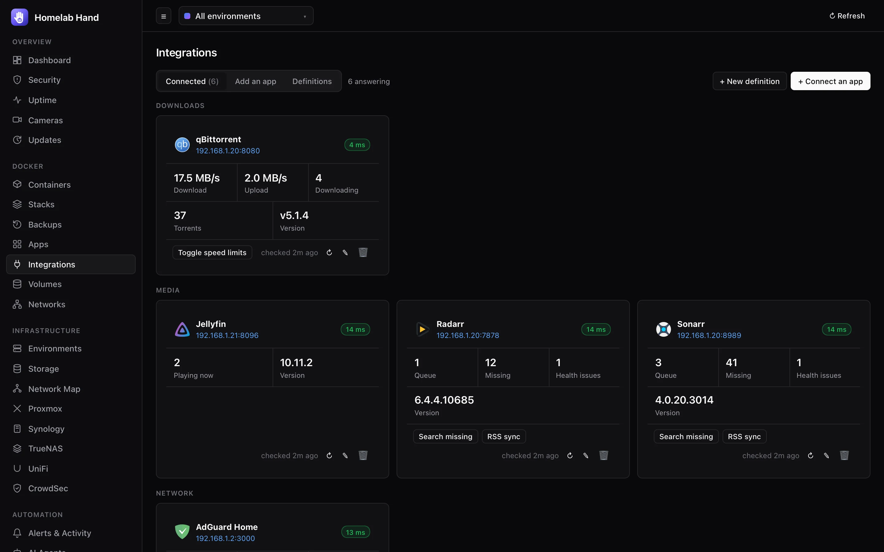 Connected app integrations