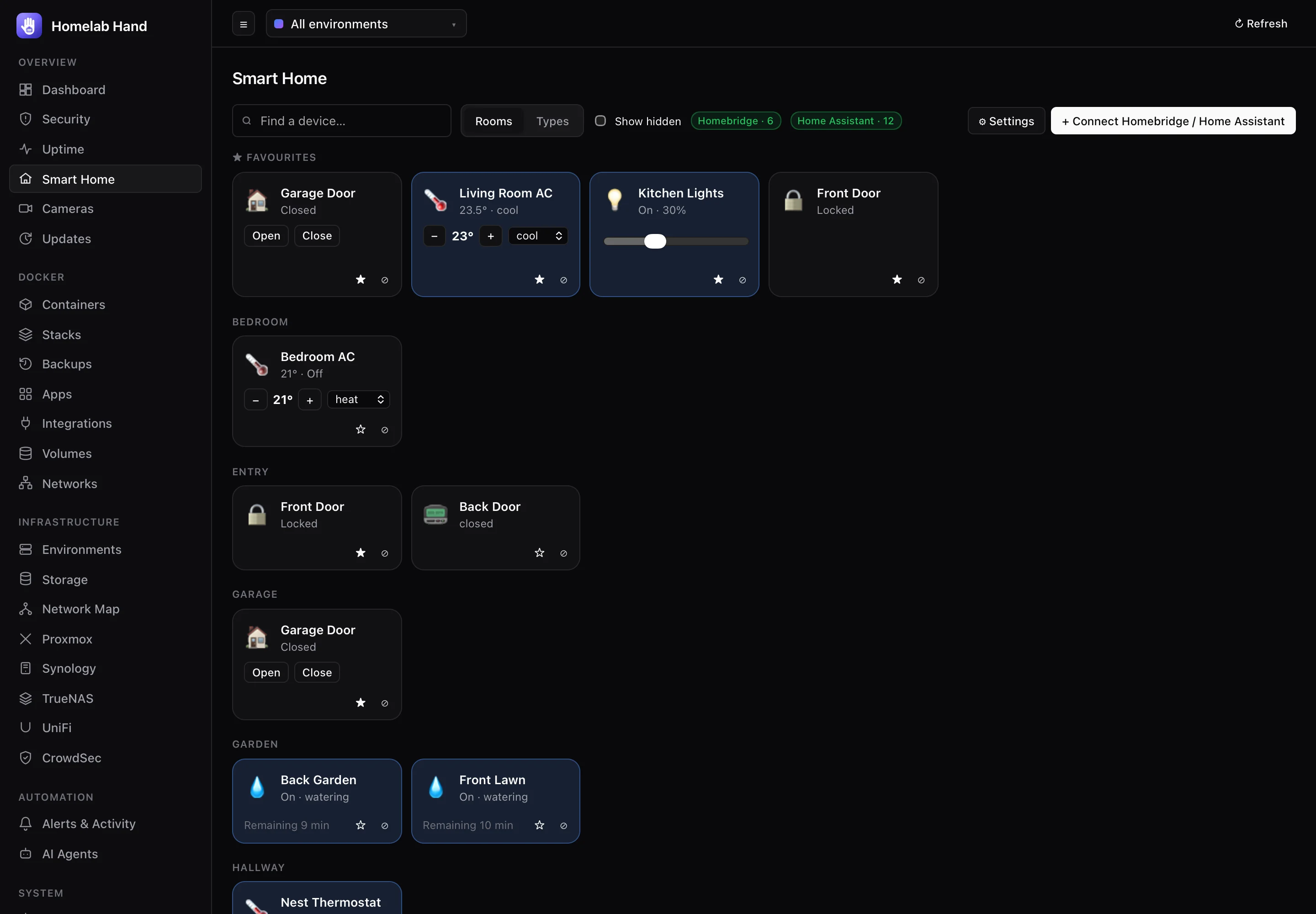 The Smart Home page